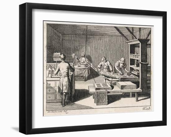 Scene in a Printing Office-Daniel Chodowiecki-Framed Art Print