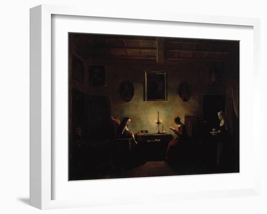 Scene in an Interior, 19th Century-Francois-Marius Granet-Framed Giclee Print
