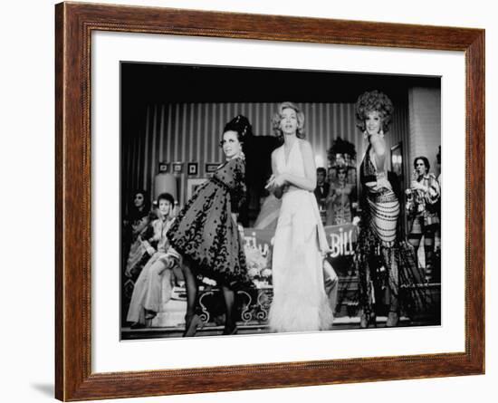 Scene in "Applause," Staring Lauren Bacall-John Dominis-Framed Premium Photographic Print