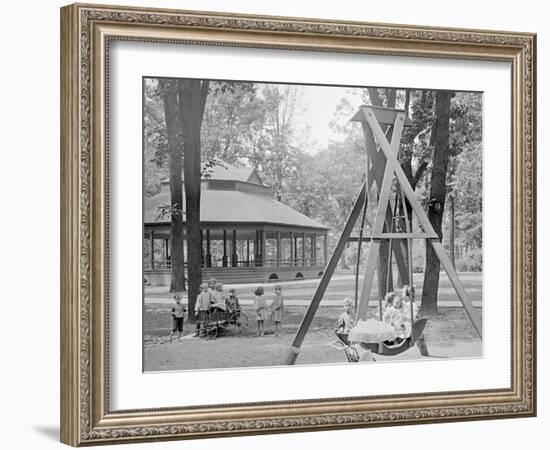 Scene in Clark Park, Detroit, Mich.-null-Framed Photo