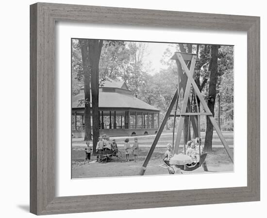 Scene in Clark Park, Detroit, Mich.-null-Framed Photo