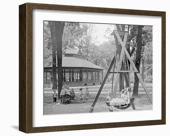 Scene in Clark Park, Detroit, Mich.-null-Framed Photo