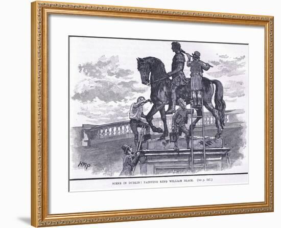 Scene in Dublin: Painting King William Black-Henry Marriott Paget-Framed Giclee Print