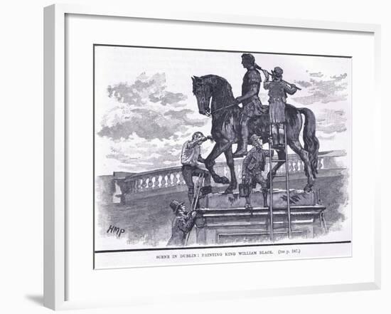 Scene in Dublin: Painting King William Black-Henry Marriott Paget-Framed Giclee Print