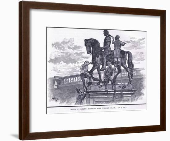 Scene in Dublin: Painting King William Black-Henry Marriott Paget-Framed Giclee Print