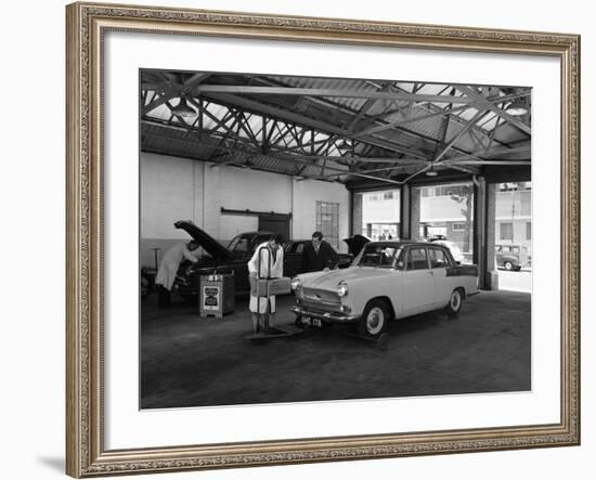 Scene in Globe and Simpsons Auto Electrical Workshop, Nottingham, Nottinghamshire, 1961-Michael Walters-Framed Photographic Print