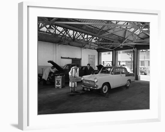 Scene in Globe and Simpsons Auto Electrical Workshop, Nottingham, Nottinghamshire, 1961-Michael Walters-Framed Photographic Print