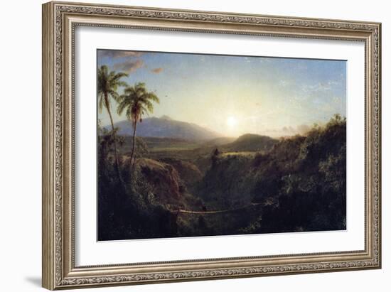 Scene in the Andes-Frederic Edwin Church-Framed Art Print