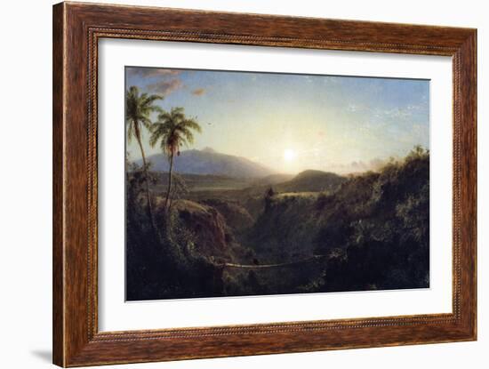 Scene in the Andes-Frederic Edwin Church-Framed Art Print