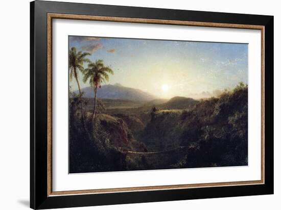 Scene in the Andes-Frederic Edwin Church-Framed Art Print