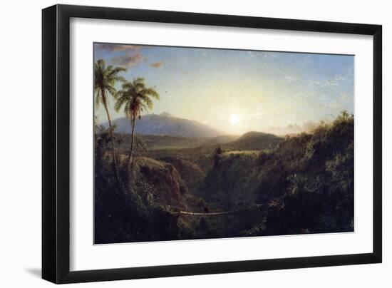 Scene in the Andes-Frederic Edwin Church-Framed Art Print