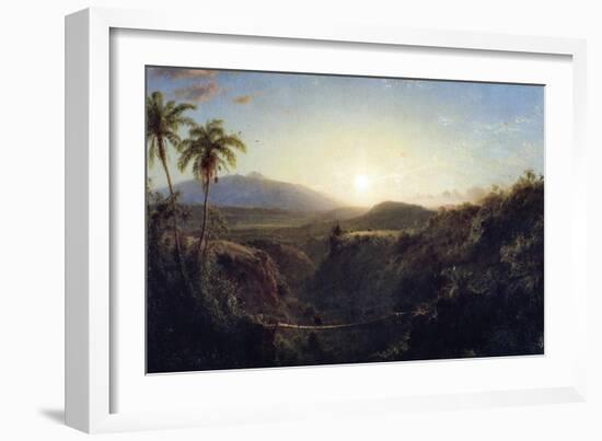Scene in the Andes-Frederic Edwin Church-Framed Art Print