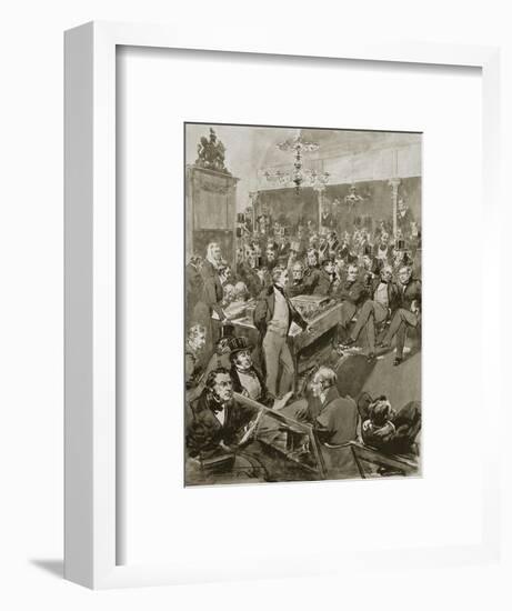 Scene in the House of Commons, London, 22 January 1846 (1901)-Unknown-Framed Giclee Print