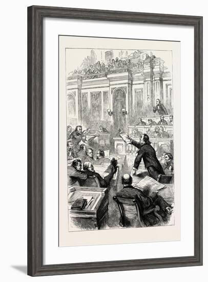 Scene in the House of Representatives, USA, 1870S-null-Framed Giclee Print
