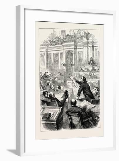 Scene in the House of Representatives, USA, 1870S-null-Framed Giclee Print