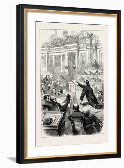 Scene in the House of Representatives, USA, 1870S-null-Framed Giclee Print