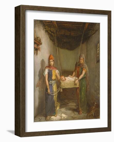 Scene in the Jewish Quarter of Contantine, 1851-Theodore Chasseriau-Framed Giclee Print