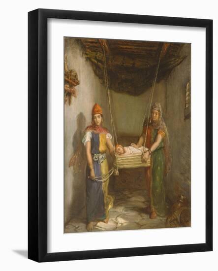 Scene in the Jewish Quarter of Contantine, 1851-Theodore Chasseriau-Framed Giclee Print