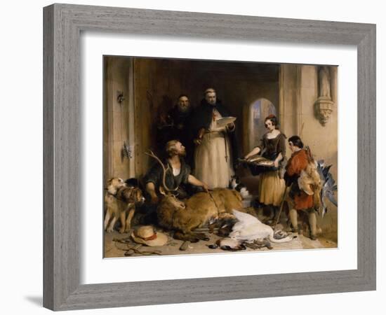 Scene in the Olden Time at Bolton Abbey, C.1834-Edwin Henry Landseer-Framed Giclee Print