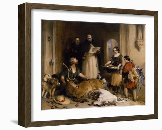 Scene in the Olden Time at Bolton Abbey, C.1834-Edwin Henry Landseer-Framed Giclee Print