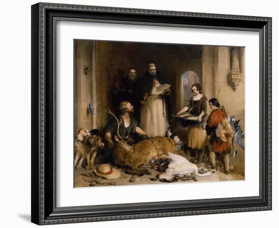 Scene in the Olden Time at Bolton Abbey, C.1834-Edwin Henry Landseer-Framed Giclee Print