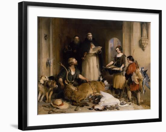 Scene in the Olden Time at Bolton Abbey, C.1834-Edwin Henry Landseer-Framed Giclee Print