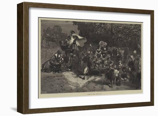 Scene in the Paris Zoo-null-Framed Giclee Print