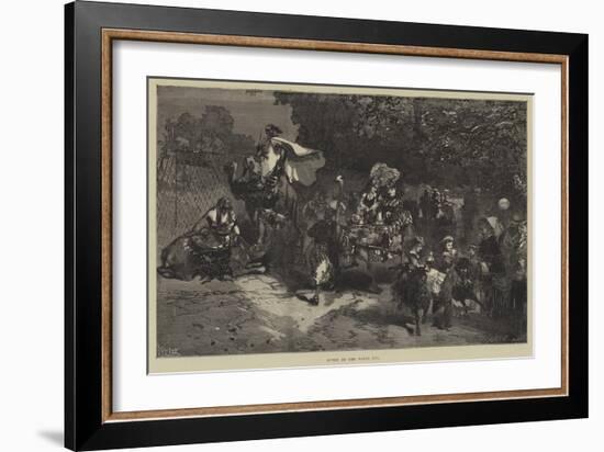 Scene in the Paris Zoo-null-Framed Giclee Print