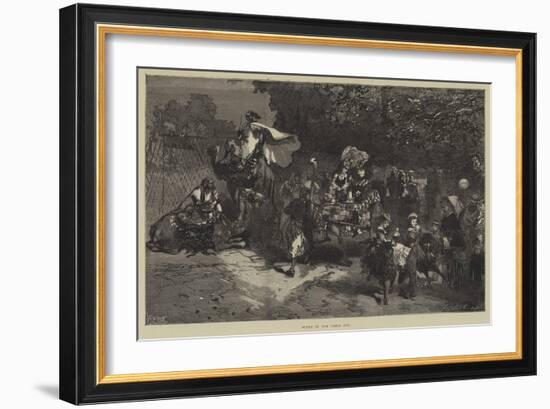 Scene in the Paris Zoo-null-Framed Giclee Print