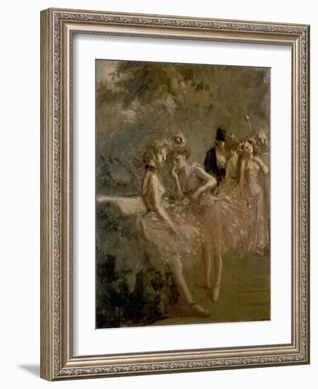 Scene in the Wings of a Theatre, C. 1870 - 1900-Jean Louis Forain-Framed Giclee Print