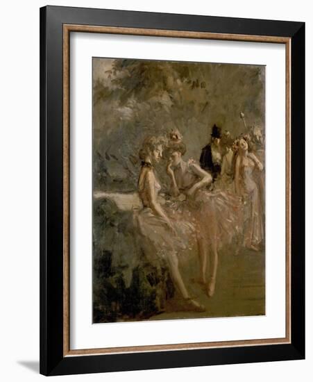 Scene in the Wings of a Theatre, C. 1870 - 1900-Jean Louis Forain-Framed Giclee Print