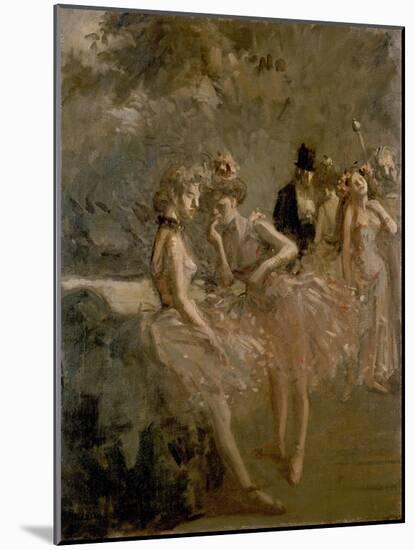 Scene in the Wings of a Theatre, C. 1870 - 1900-Jean Louis Forain-Mounted Giclee Print