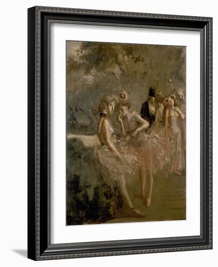 Scene in the Wings of a Theatre, C. 1870 - 1900-Jean Louis Forain-Framed Giclee Print