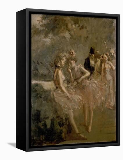 Scene in the Wings of a Theatre, C. 1870 - 1900-Jean Louis Forain-Framed Premier Image Canvas