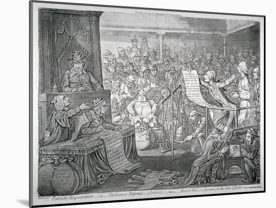 Scene Inside the House of Commons, Westminster, London, 1795-James Gillray-Mounted Giclee Print