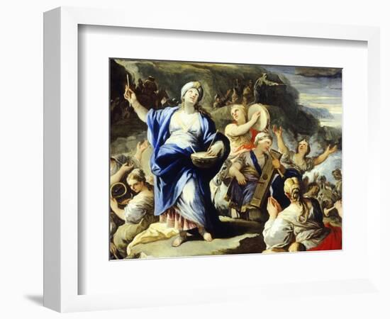 Scene of Dancing and Singing, from Song of Miriam-Luca Giordano-Framed Giclee Print