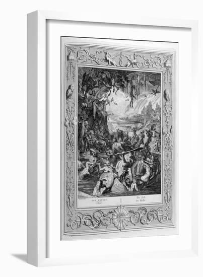 Scene of Hell, 1733-Bernard Picart-Framed Giclee Print