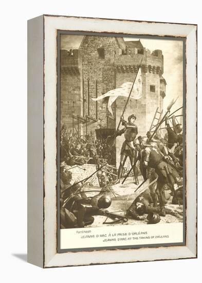 Scene of Jeanne d'Arc in Battle-null-Framed Stretched Canvas