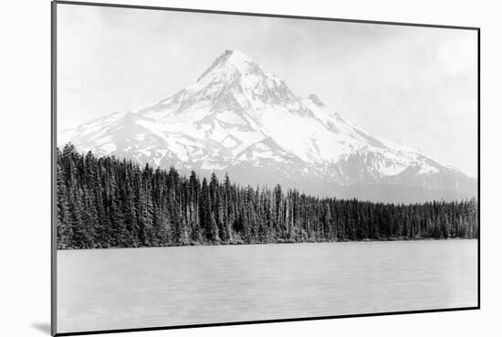 Scene of Mt. Hood from Lost Lake in Oregon Photograph - Mt. Hood, OR-Lantern Press-Mounted Art Print