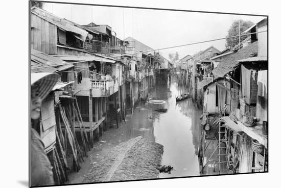 Scene of Squalid Living Area in Village-Nat Gibson-Mounted Photographic Print