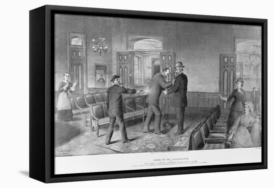 Scene of the Assassination of General James A. Garfield, President of the United States-W. T. Mathews-Framed Premier Image Canvas