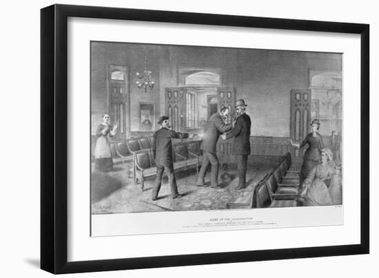 Scene of the Assassination of General James A. Garfield, President of the United States-W. T. Mathews-Framed Giclee Print