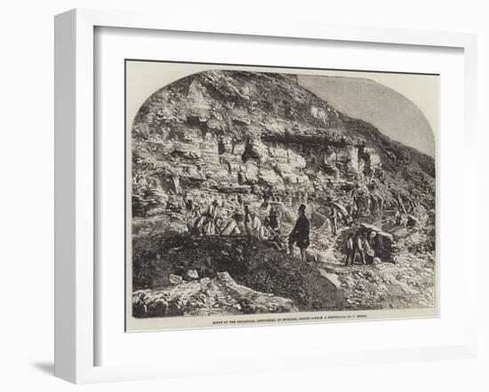 Scene of the Geological Discoveries at Swanage, Dorset-Richard Principal Leitch-Framed Giclee Print