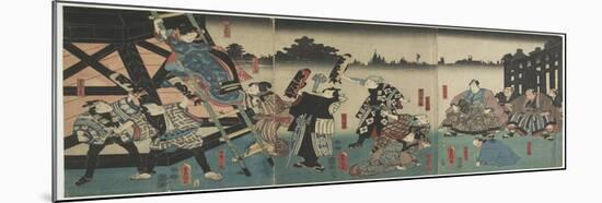Scene of the Kabuki Play Based on the Yaoya Oshichi Story, 1847-1852-Utagawa Kunisada-Mounted Giclee Print