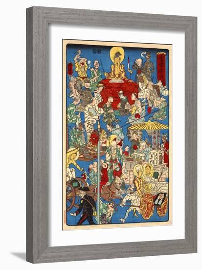 Scene of the Other World, No. 4-Kyosai Kawanabe-Framed Giclee Print