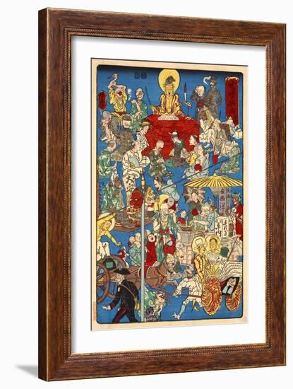 Scene of the Other World, No. 4-Kyosai Kawanabe-Framed Giclee Print