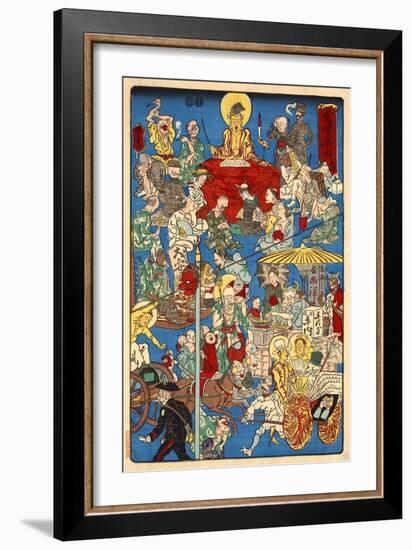 Scene of the Other World, No. 4-Kyosai Kawanabe-Framed Giclee Print