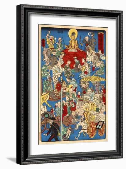 Scene of the Other World, No. 4-Kyosai Kawanabe-Framed Giclee Print