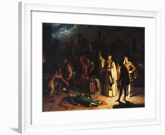Scene of the Plague in Florence in 1348 Described by Boccaccio-Baldassarre Calamai-Framed Giclee Print