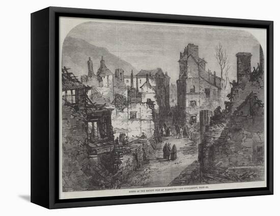 Scene of the Recent Fire at Falmouth-null-Framed Premier Image Canvas